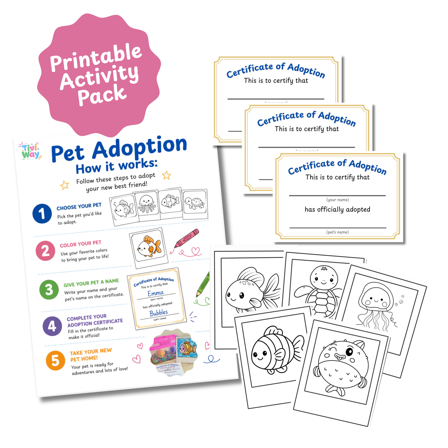 Pet Adoption Pretend Play Printable Pack | (PDF ONLY)