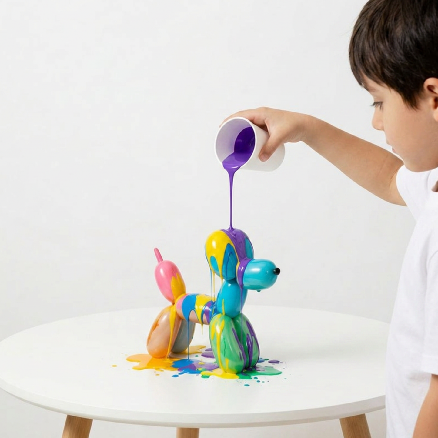 Balloon Dog Drip Painting