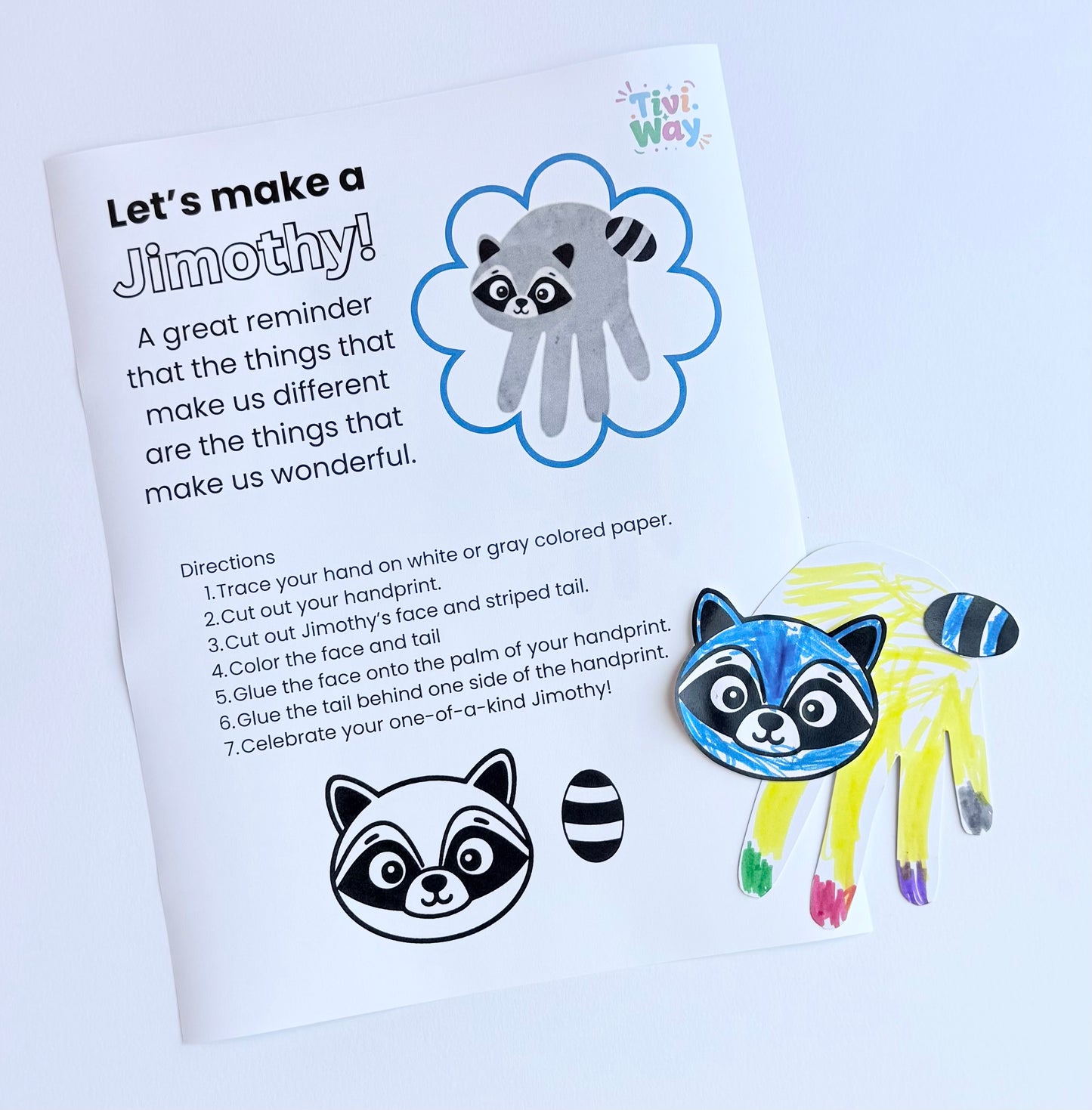 Jimothy Handprint Printable