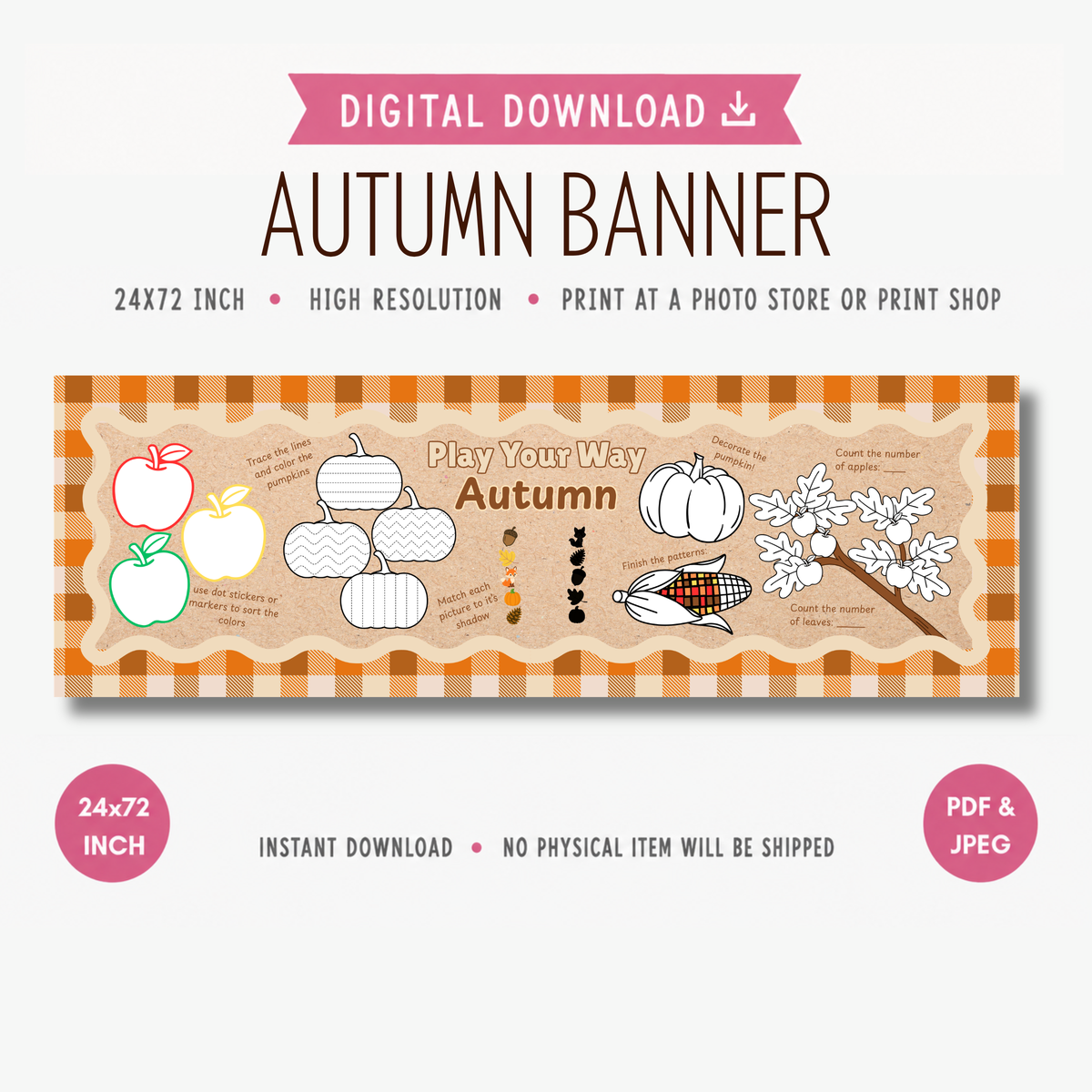Autumn Activity Banner | Digital Download