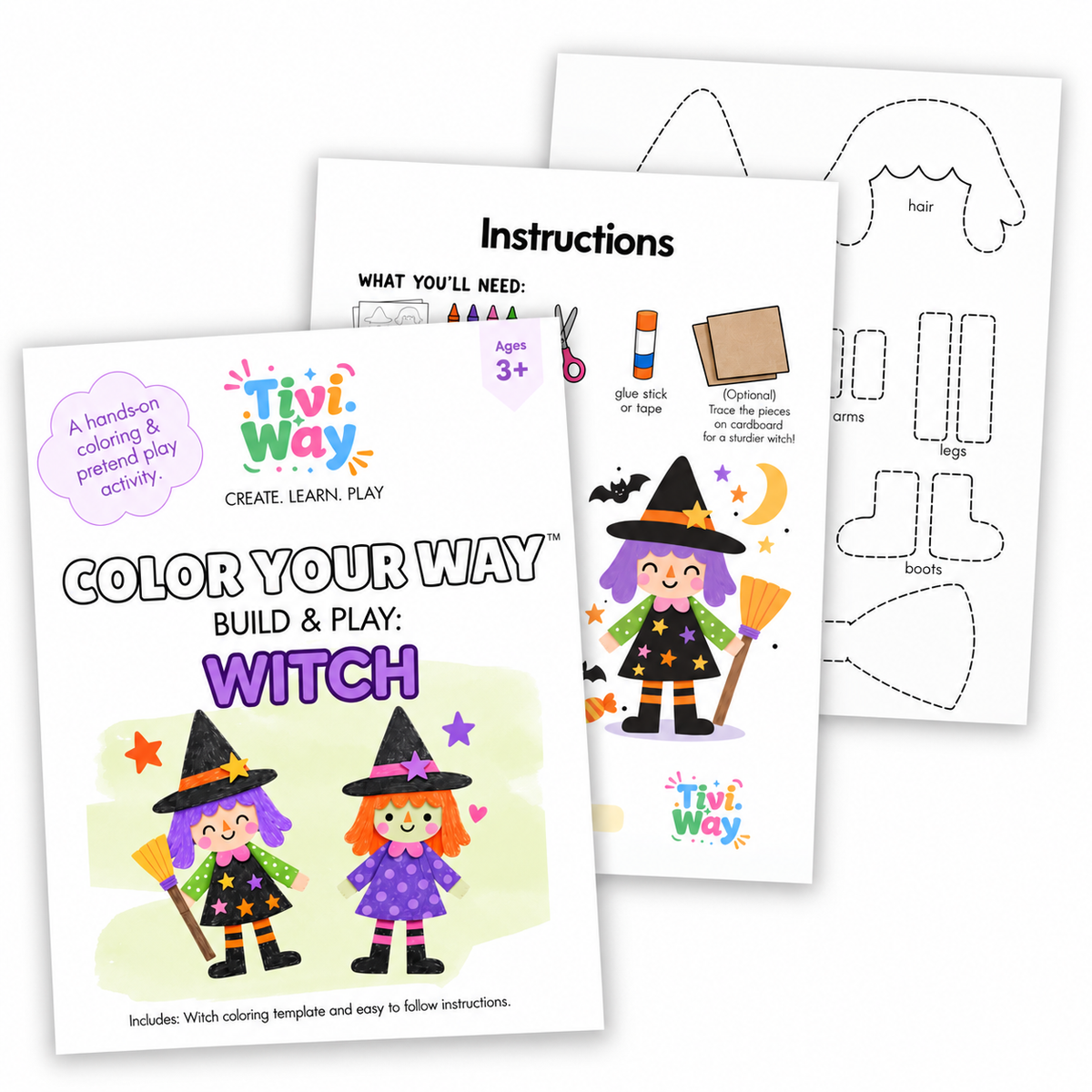 Build & Play: Witch Template | PDF Only