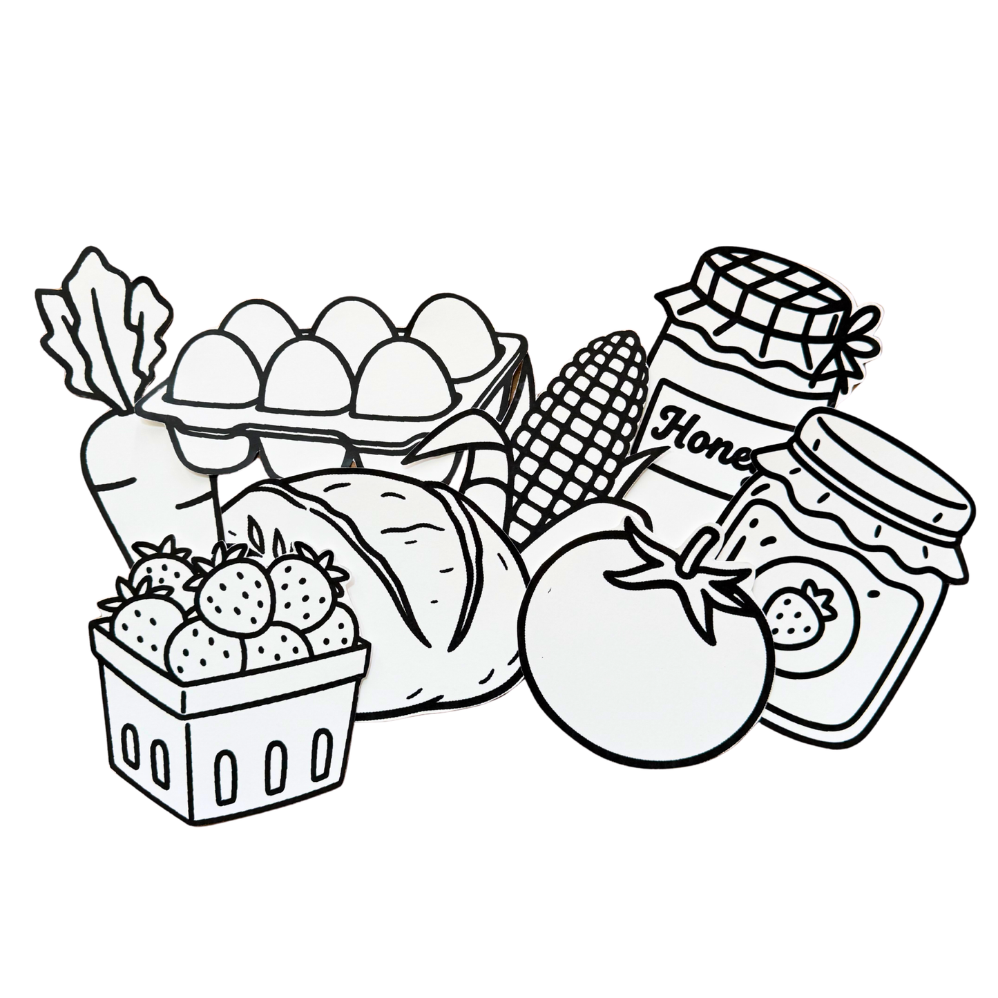 Color Your Way Farmers Market Template (PDF Only)