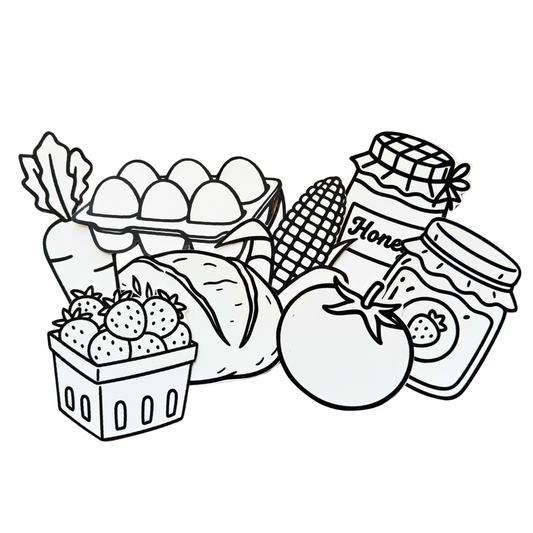 Color Your Way Farmers Market Template (PDF Only)