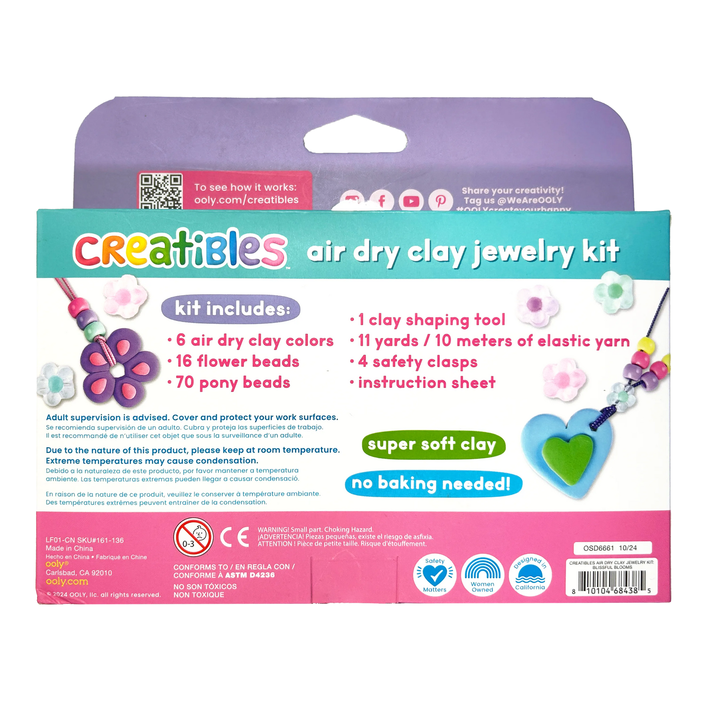 Creatibles: Air Dry Clay Jewelry Kit - Blissful Blooms