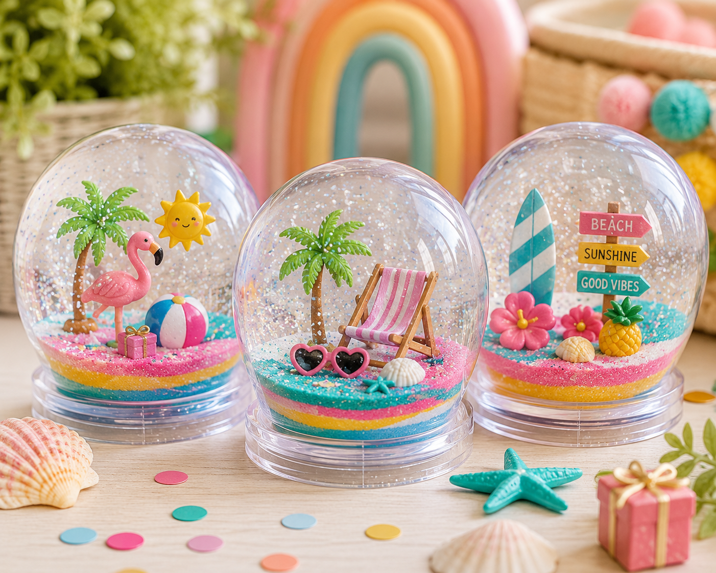 Christmas in July - Sand Globes