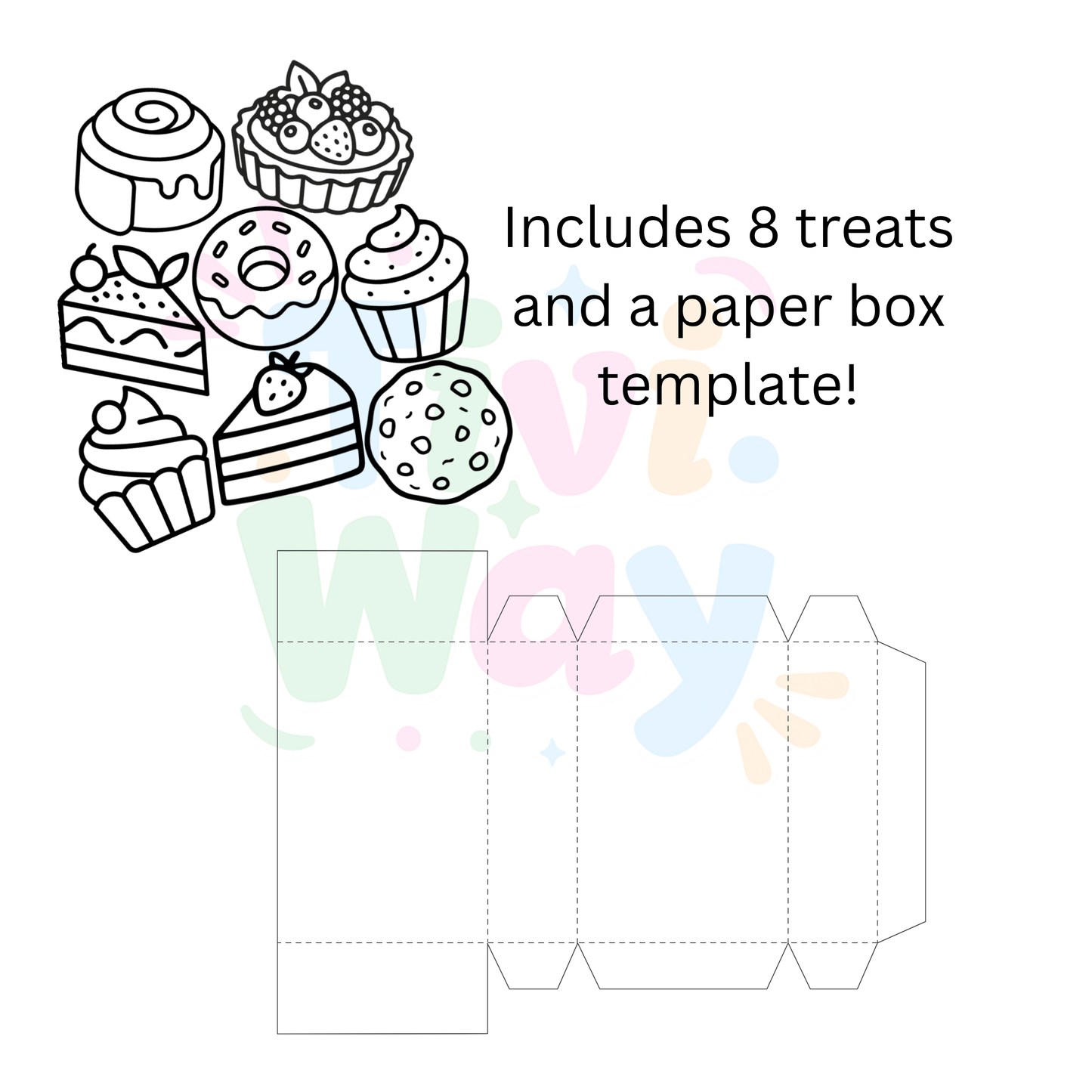 Color Your Way Bakery Template (PDF only)