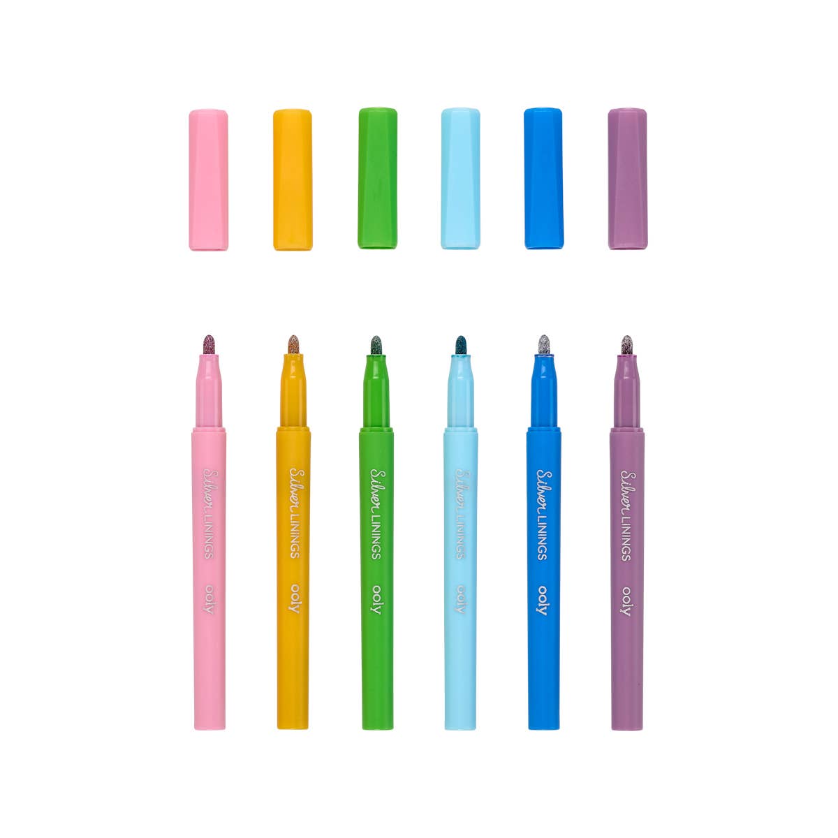 Silver Linings: Colorful Outline Markers (Set of 6)