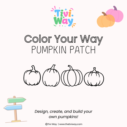 Color Your Way Pumpkin Patch Template (PDF ONLY)