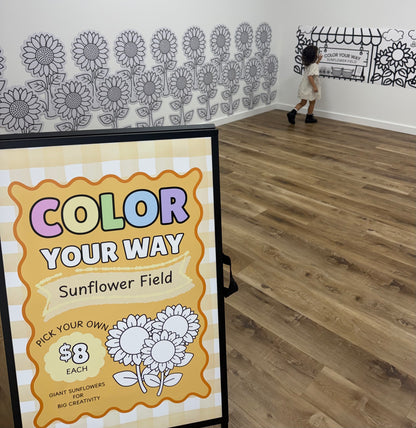 Sunflower Field Banner | Pretend Play | Digital Download