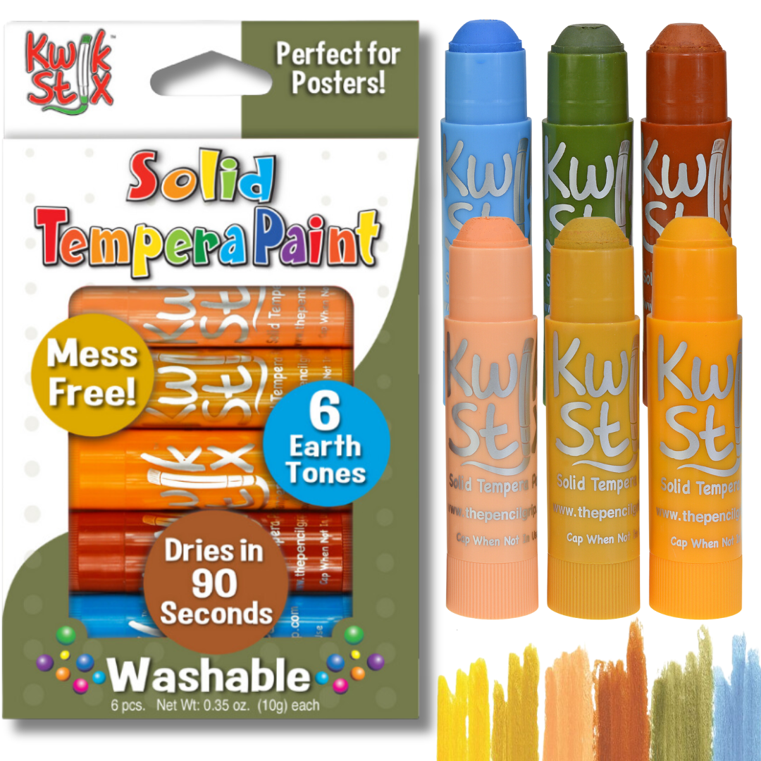 KwikStix Tempera Paint- Earth Tones 6 Colors