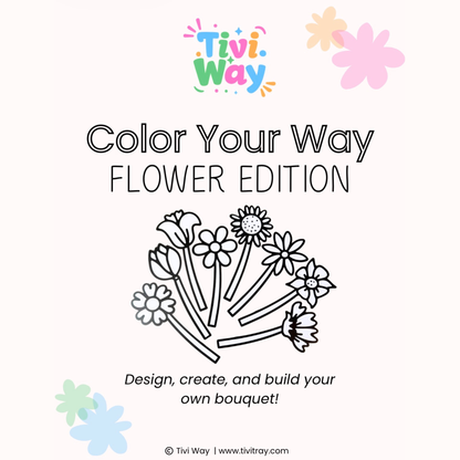 Color Your Way Flower Template (PDF Only)