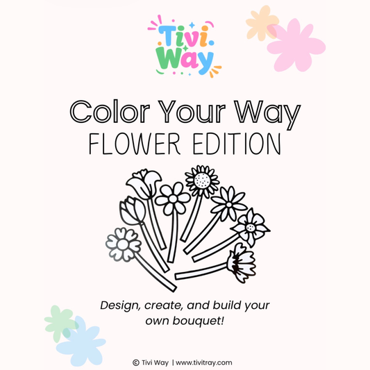 Color Your Way Flower Template (PDF Only)