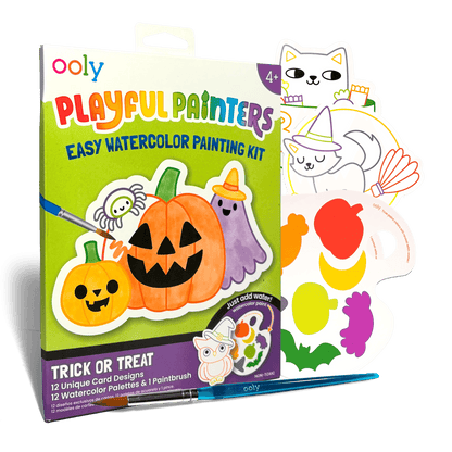 Playful Painters Easy Watercolor Painting Kit - Trick or Treat