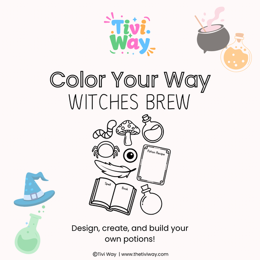 Color Your Way Witches Brew Template (PDF ONLY)