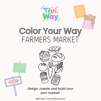 Color Your Way Farmers Market Template (PDF Only)