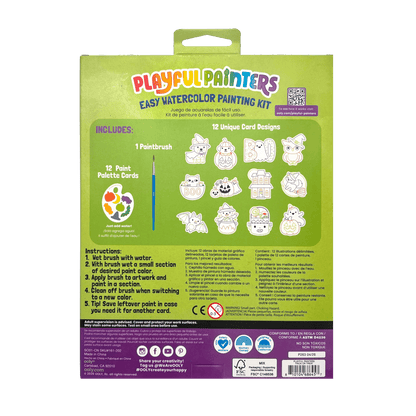 Playful Painters Easy Watercolor Painting Kit - Trick or Treat