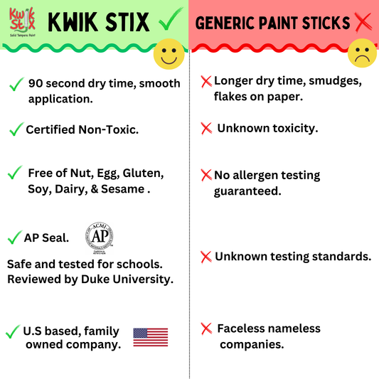 KwikStix Tempera Paint - 6 Metalix Colors