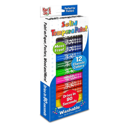 KwikStix Tempera Paint - 12 Classic Colors